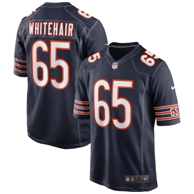 mens nike cody whitehair navy chicago bears game jersey